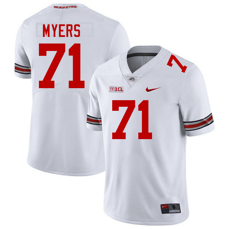 Josh Myers Ohio State Buckeyes Jersey College Football Uniforms-White